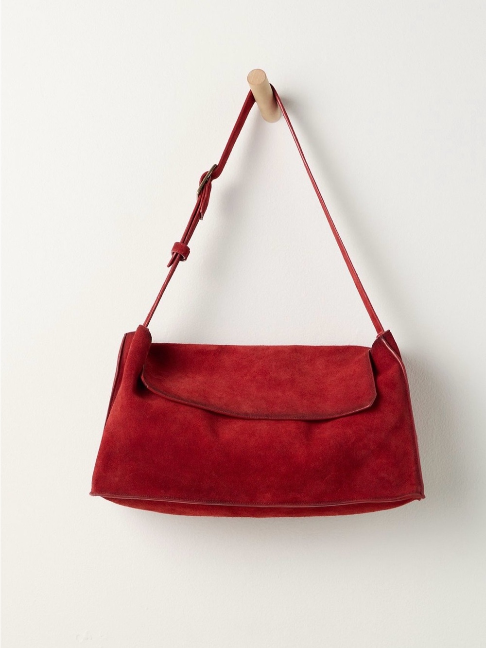 Free People Lottie Messenger Bag in red NWT
